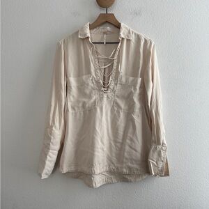 Free People Under Your Spell Lace Up Top